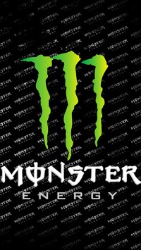 Dziwne zielone logo Monster Energy