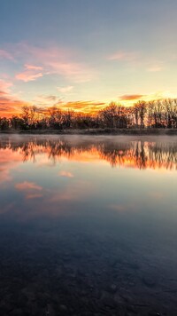 Jezioro Chatfield Lake o poranku