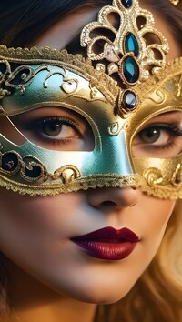 Maska karnawałowa na twarzy kobiety