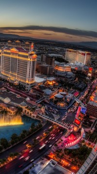Hotel Paris Las Vegas i wieża Eiffla - Tapeta na telefon