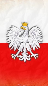 Polska flaga z godłem