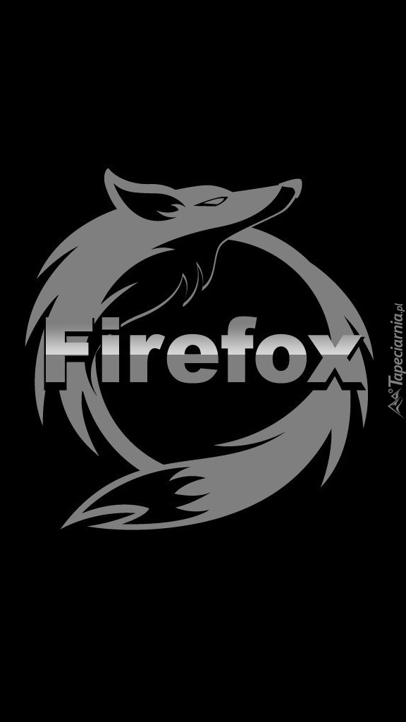 Czarno-białe logo Firefoxa