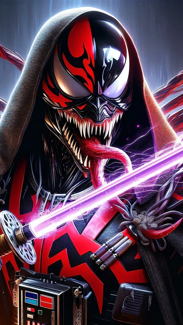 Darth Venom z mieczem