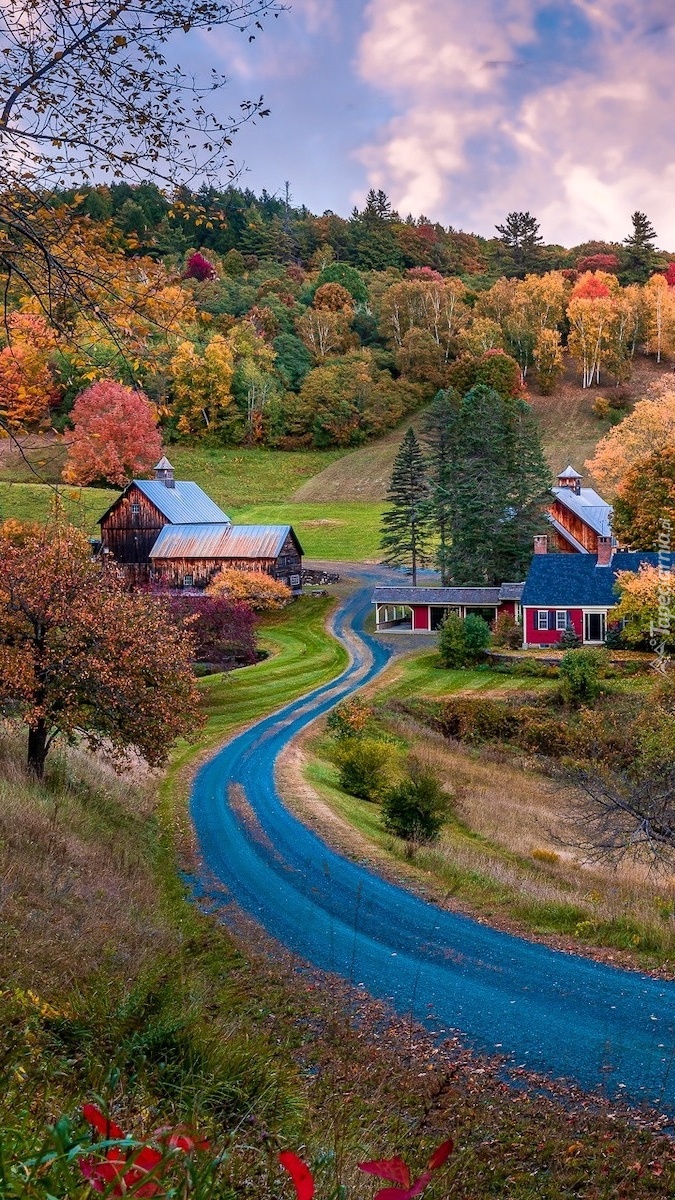 Farma Sleepy Hollow Farm jesienią