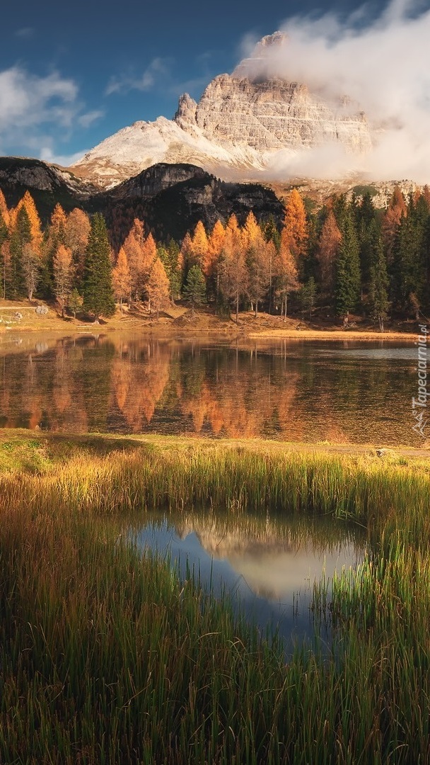 Jezioro Antorno Lake w Dolomitach