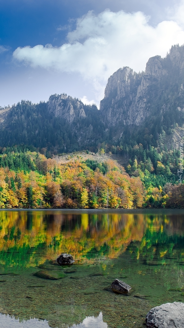 Jezioro Langbathseen w Alpach