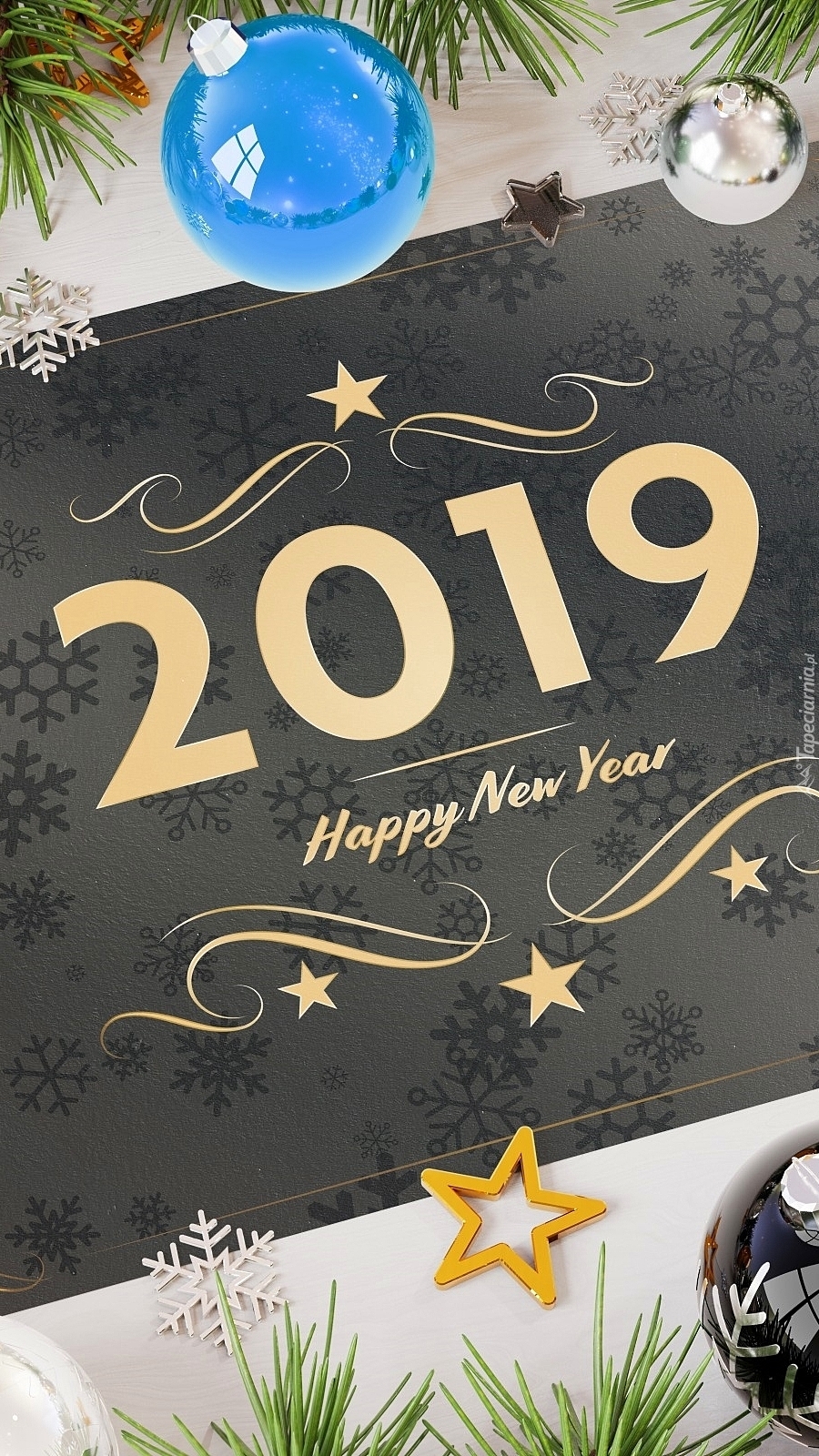 Kartka z życzeniami na Nowy Rok 2019
