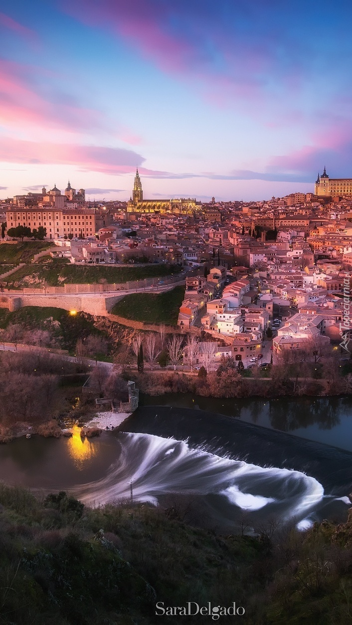 Panorama Toledo nad Tagiem w Hiszpanii