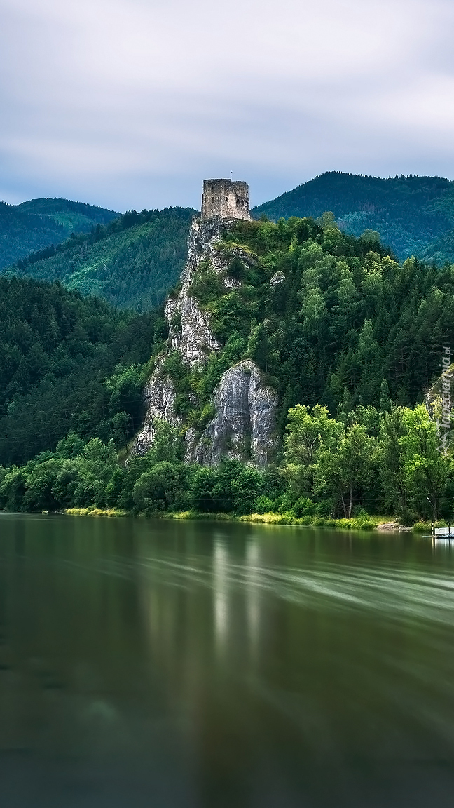 Ruiny zamku Strecno nad rzeką Wag