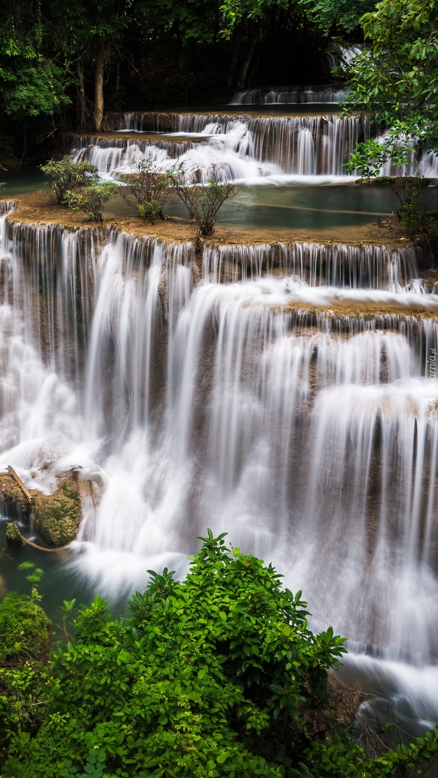 Wodospad Erawan waterfall