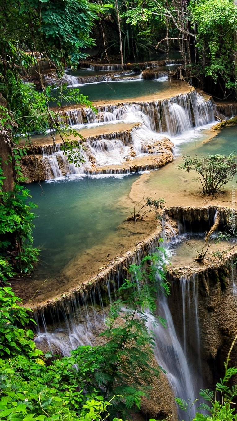 Wodospad w Parku Narodowym Erawan