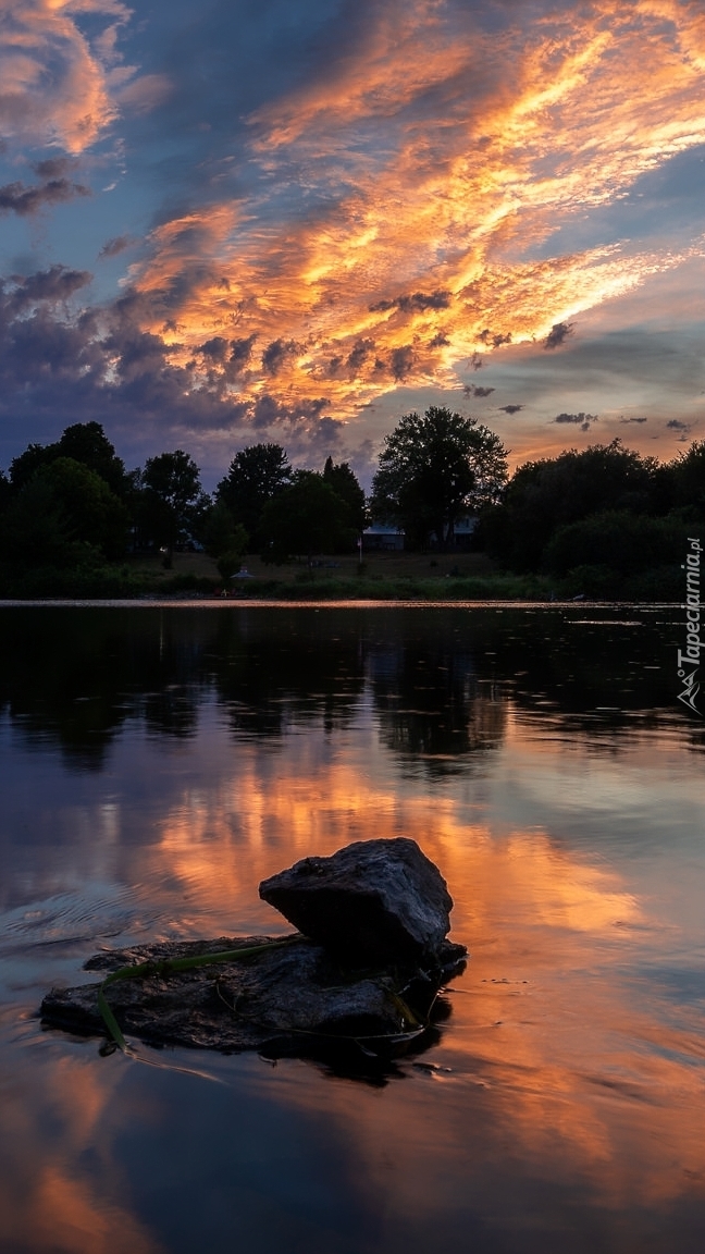Zachód słońca nad rzeką Missisipi River