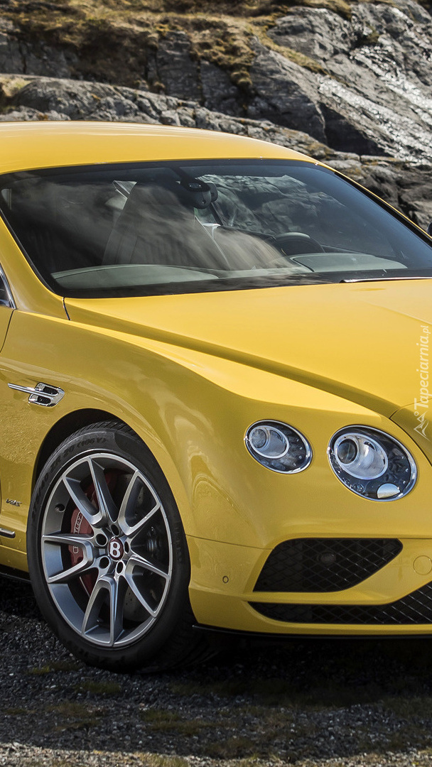 Żółty Bentley Continental GT