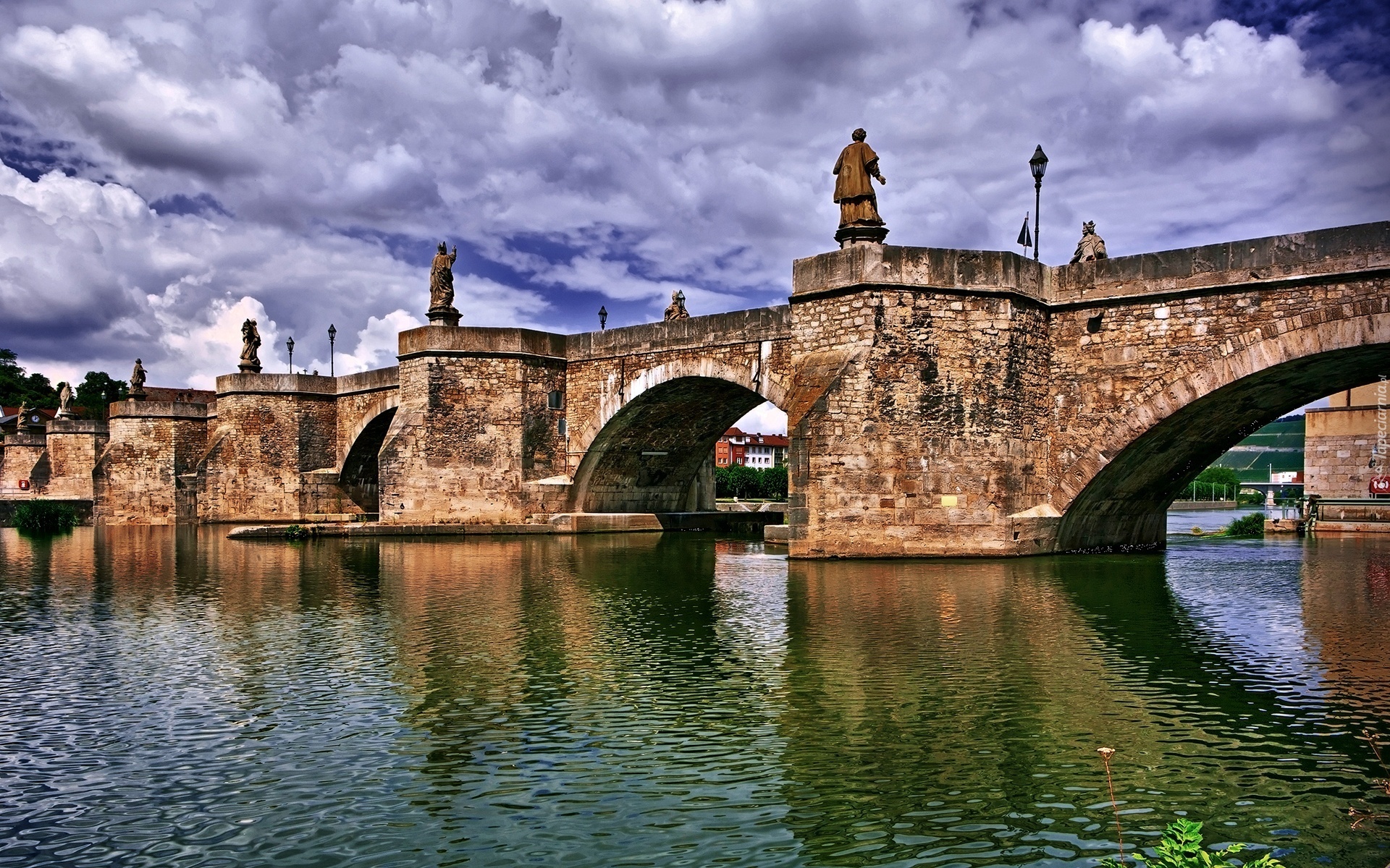 Alte Mainbrücke, Men, Bawaria, Niemcy