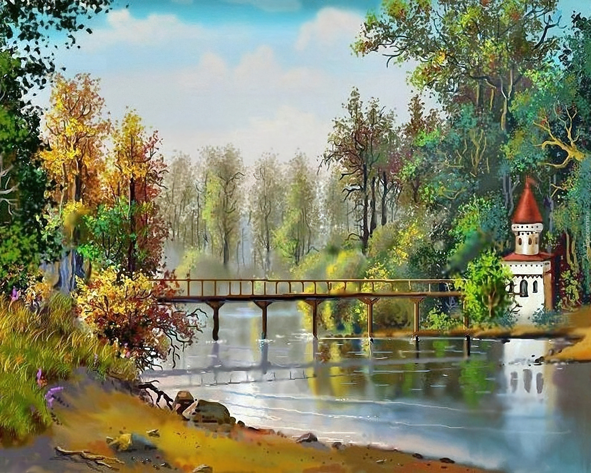 Rzeka, Most, Kapliczka