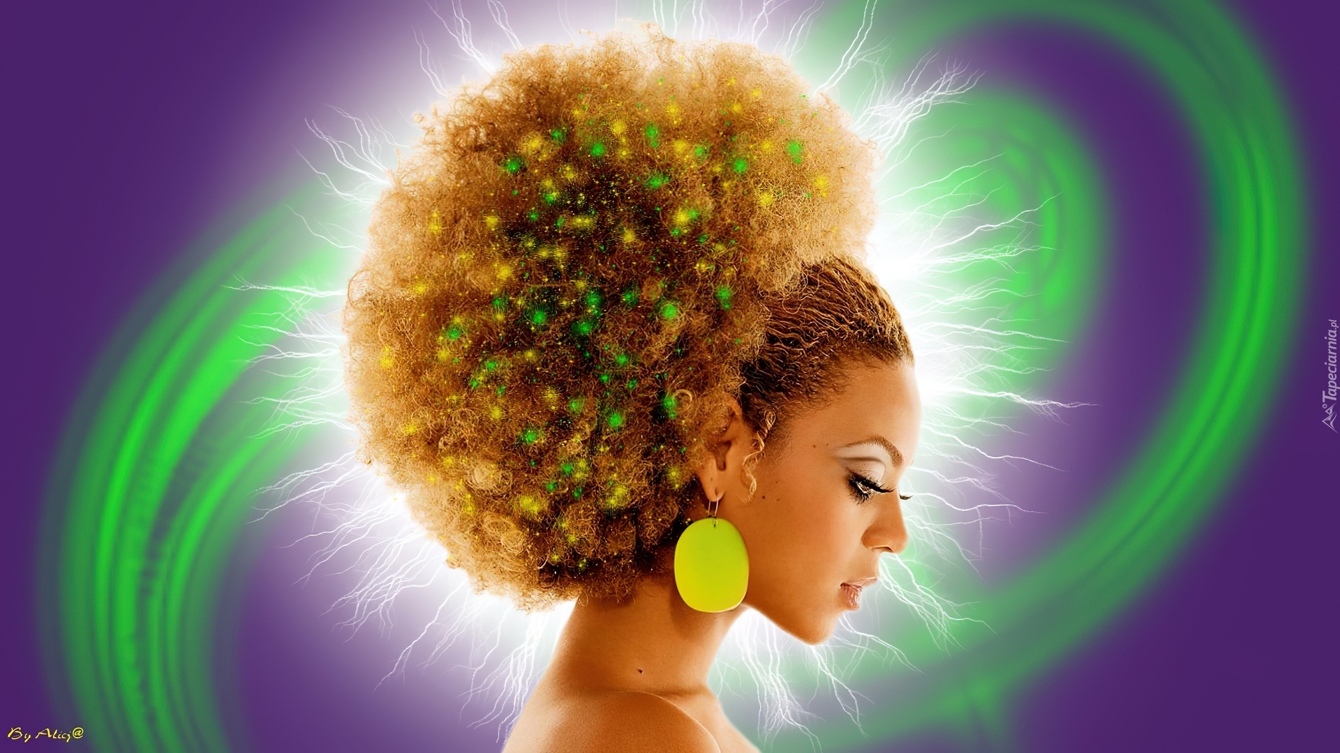 Beyonce, Afro, Profil