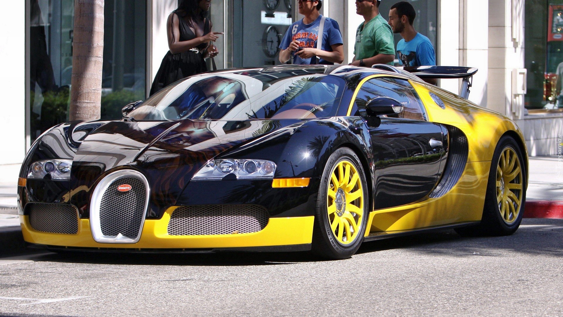 Żółto, Granatowy, Bugatti Veyron