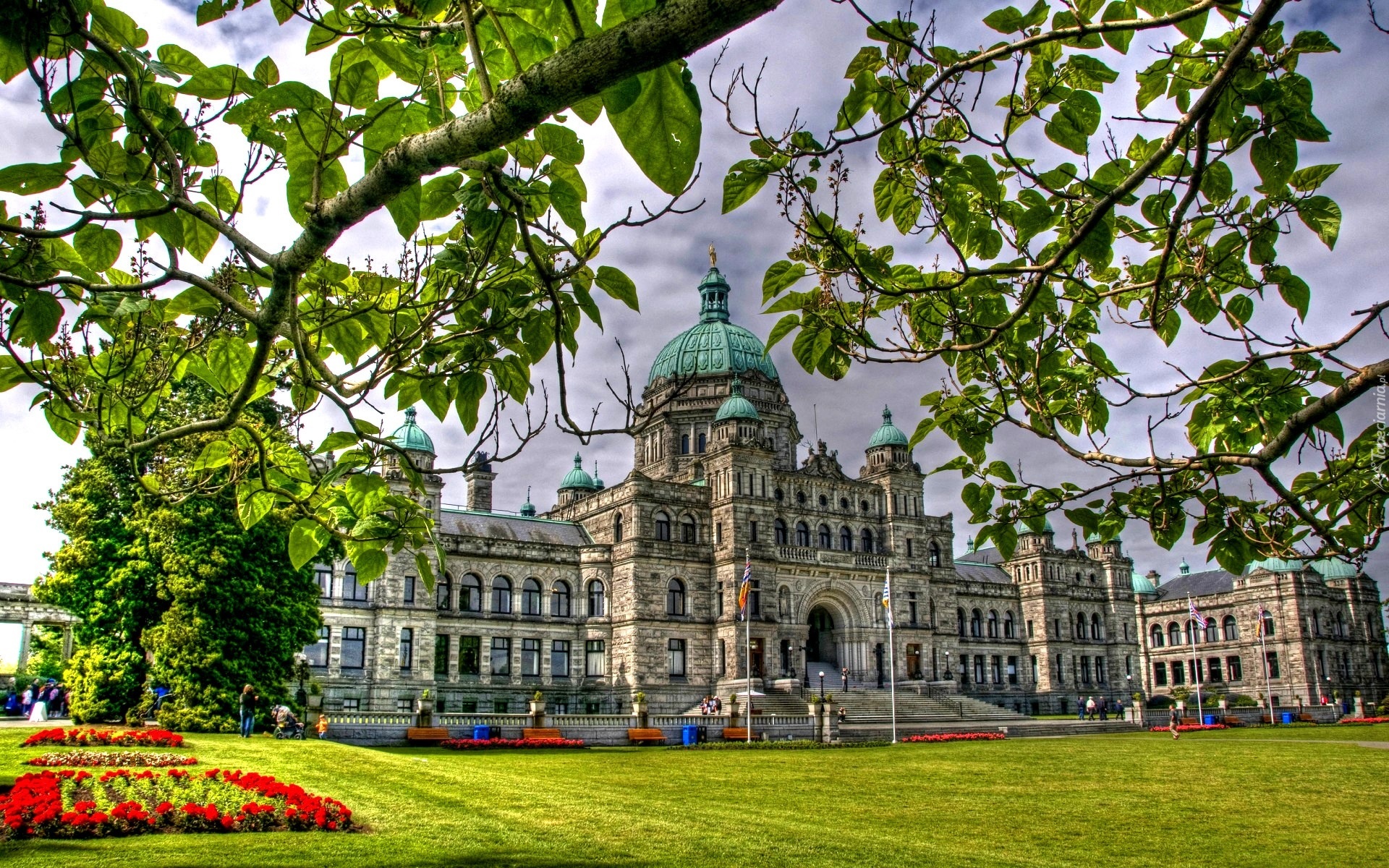 Budynek, Parlament, Ogród, Kanada
