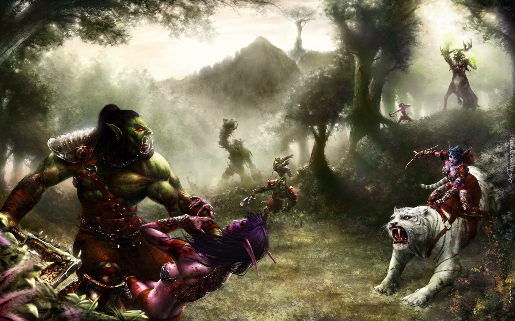 World Of Warcraft, Orkowie, Nocne, Elfy
