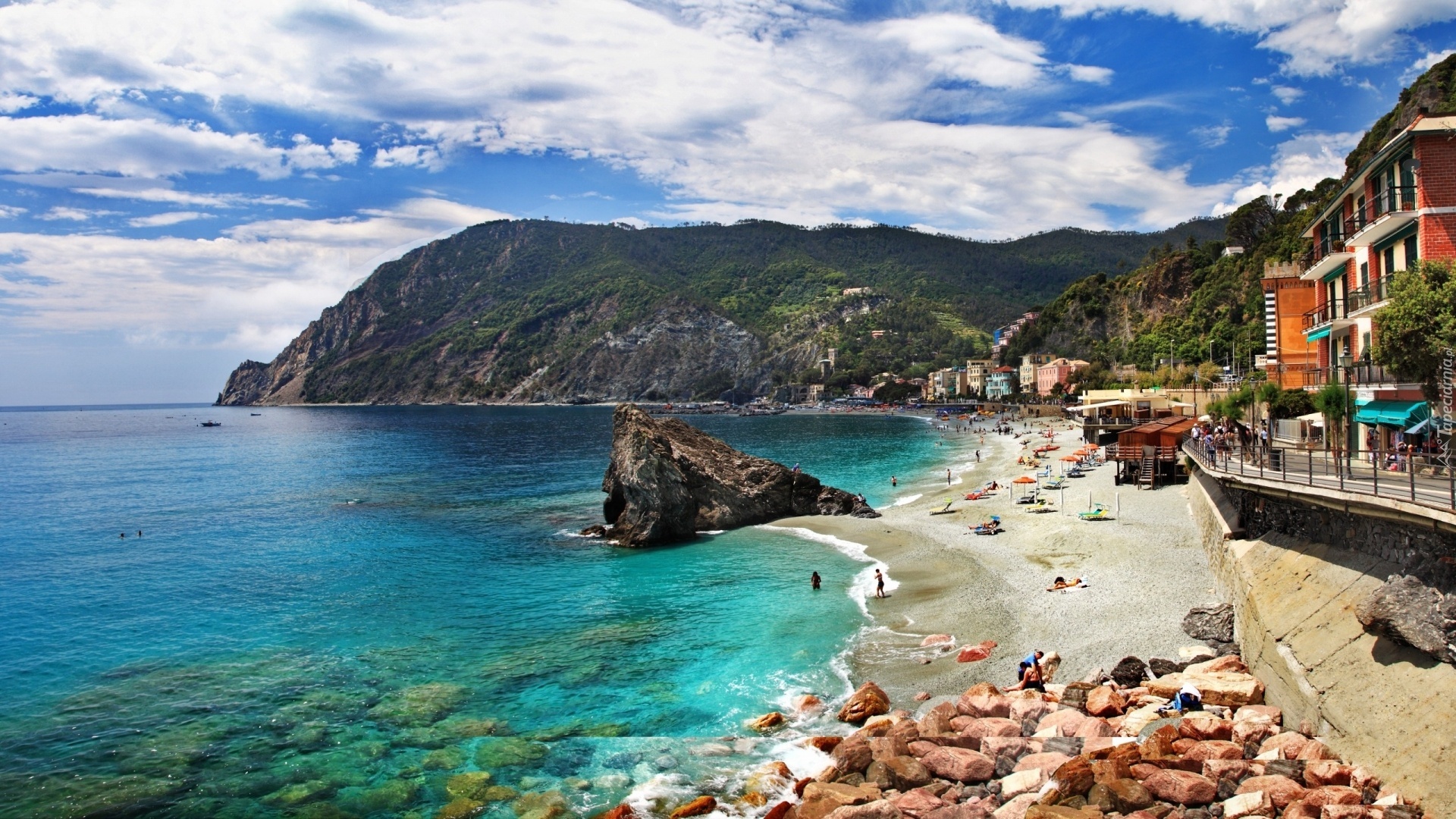 Morze, Góry, Monterosso, Włochy