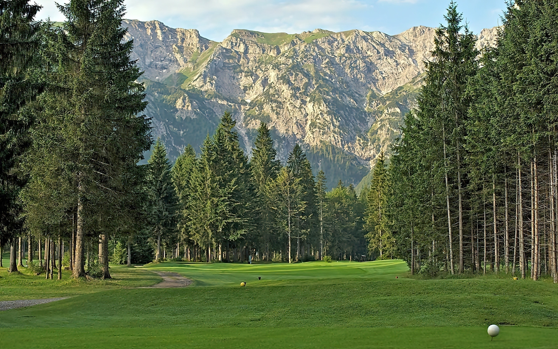 Góry, Pole, Golfowe, W Pertisau, Przebijające, Światło