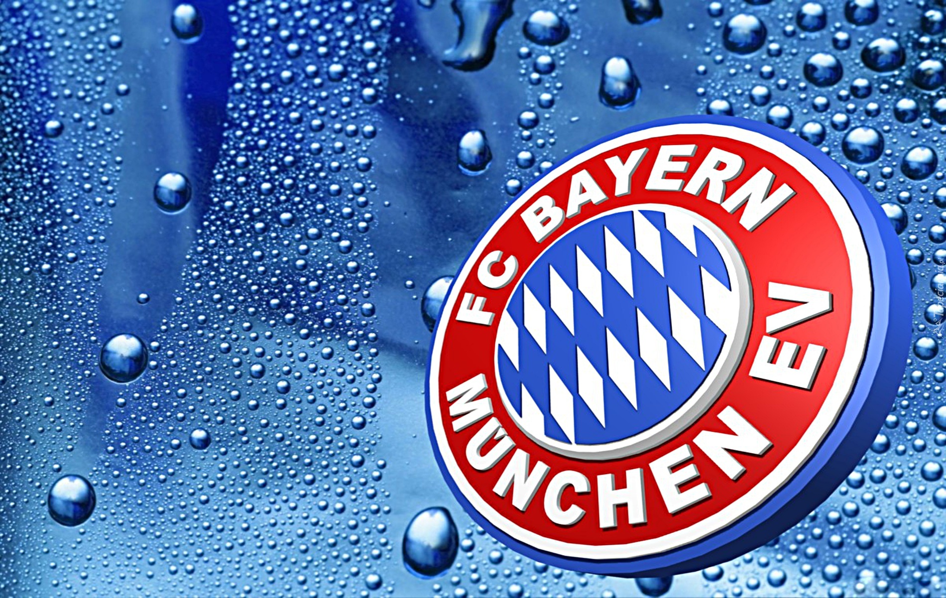 Bayern Monachium, piłka nożna, sport, woda, krople
