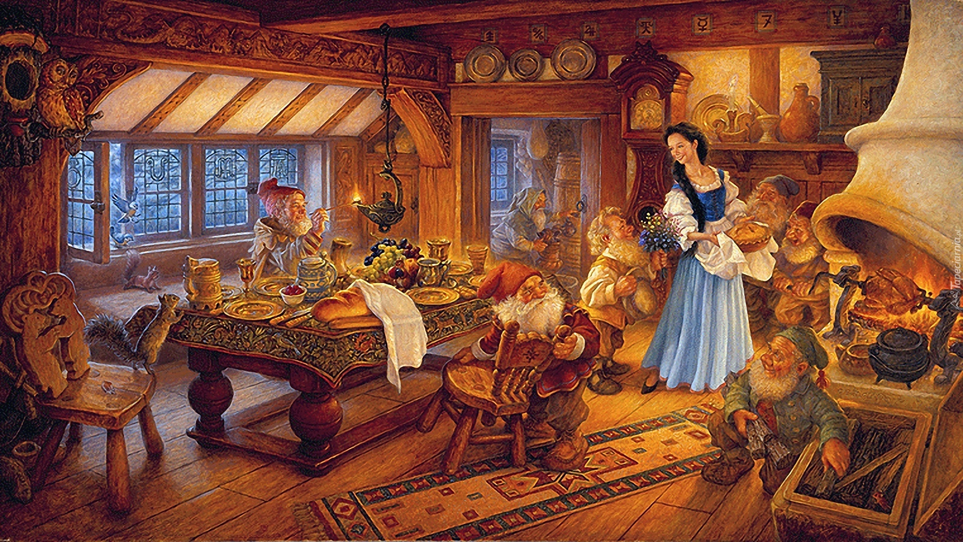 Scott Gustafson, Malarstwo, Królewna Śnieżka i siedmiu krasnoludków, Snow White and the Seven Dwarfs