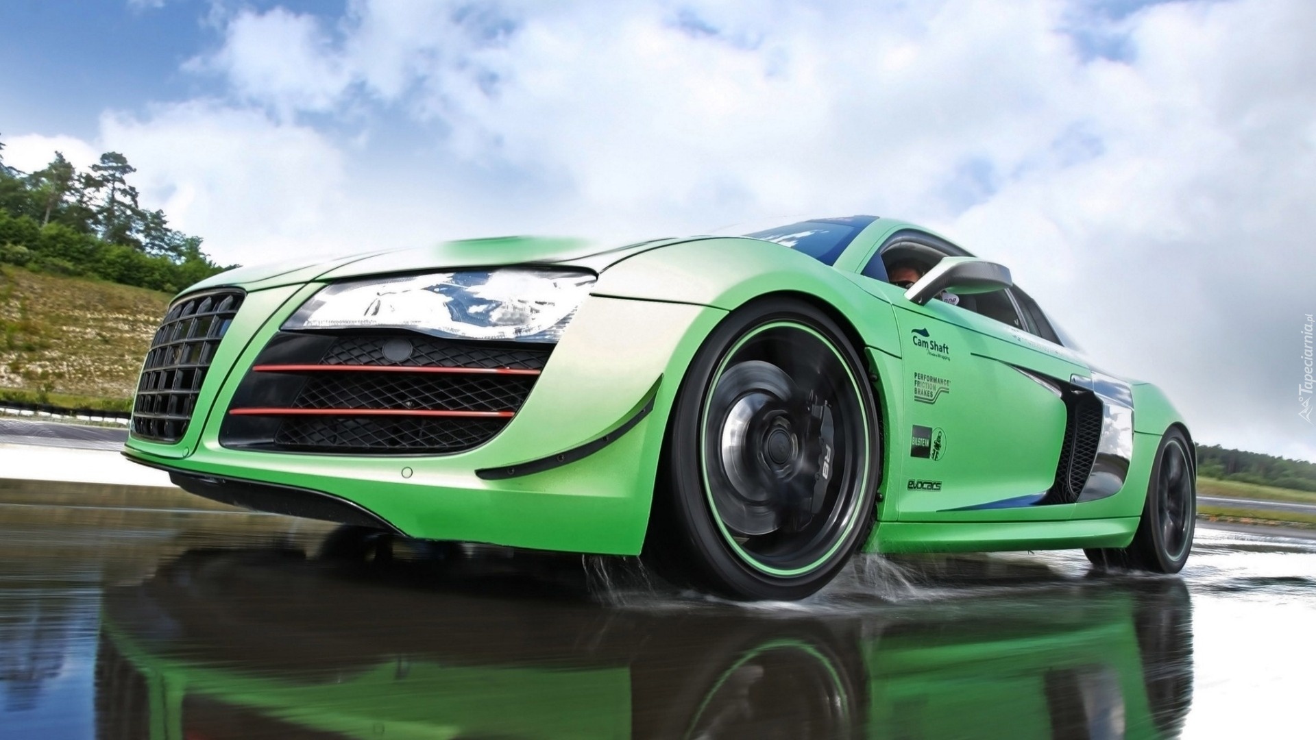 Zielone, Auto, Audi, R8