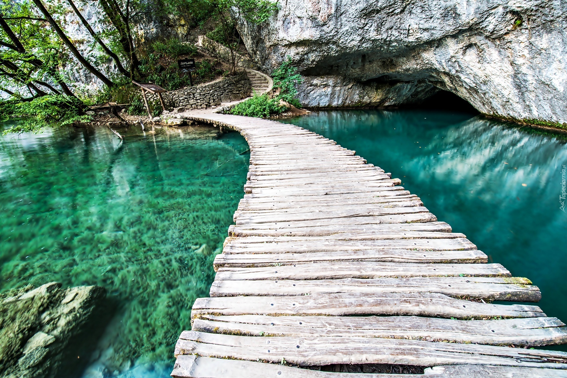 Jezioro, Most, Skały, Kamienie, Chorwacja