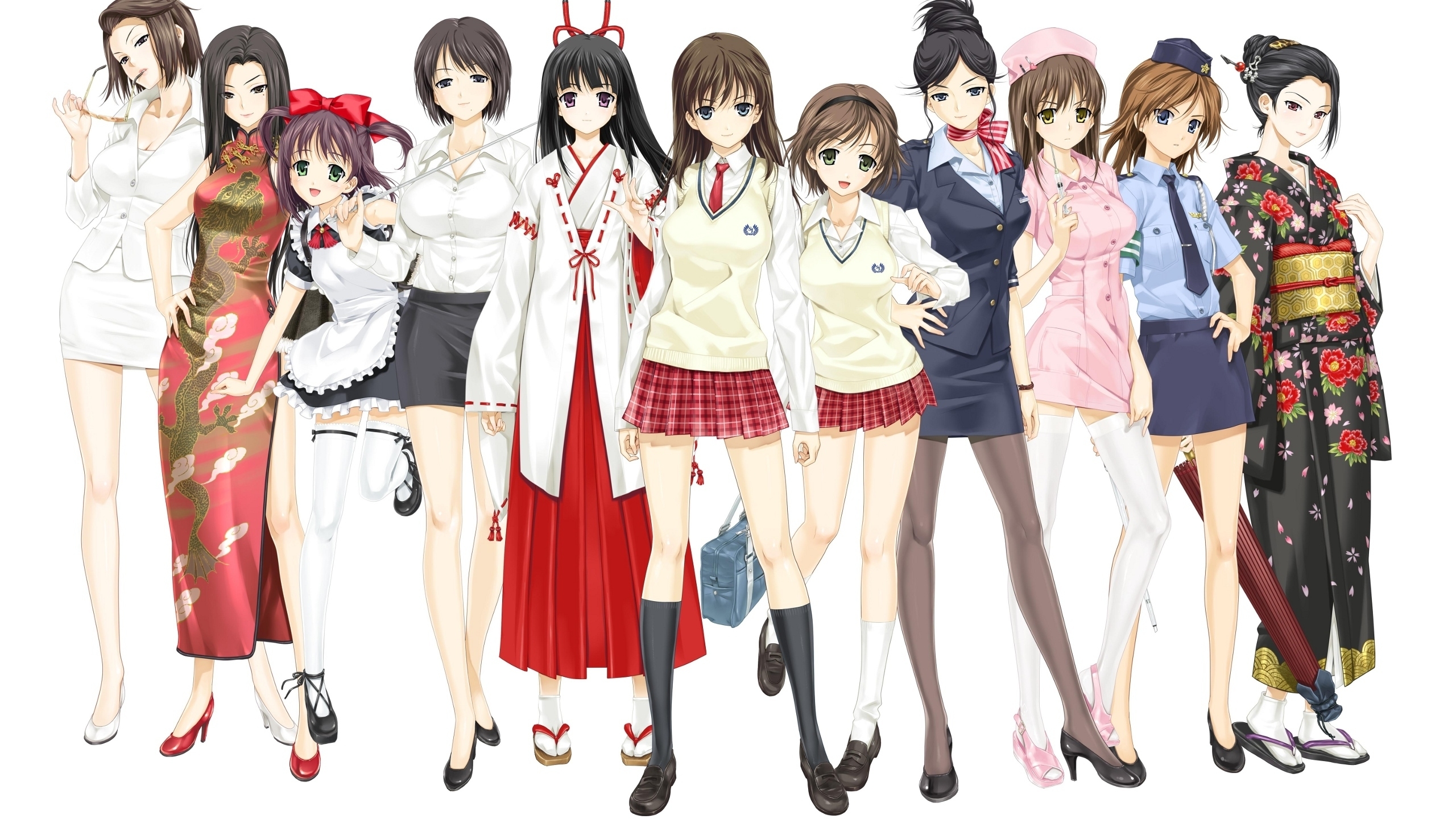 Dziewczyny, Azjatki, Manga, Anime, Grafika 2D