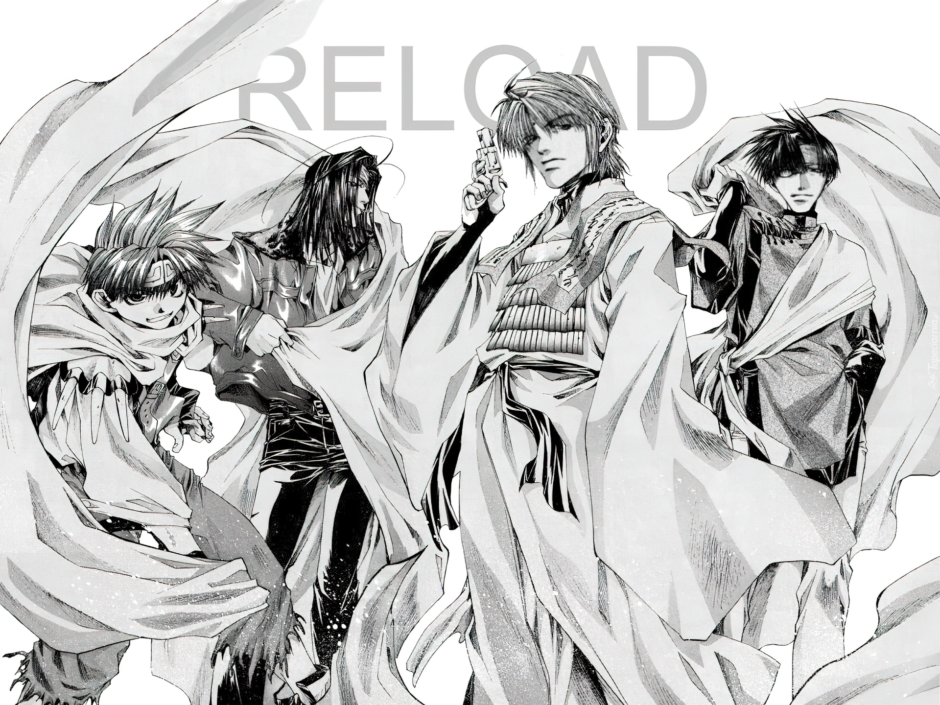 Saiyuki, reload, pistolet, ludzie