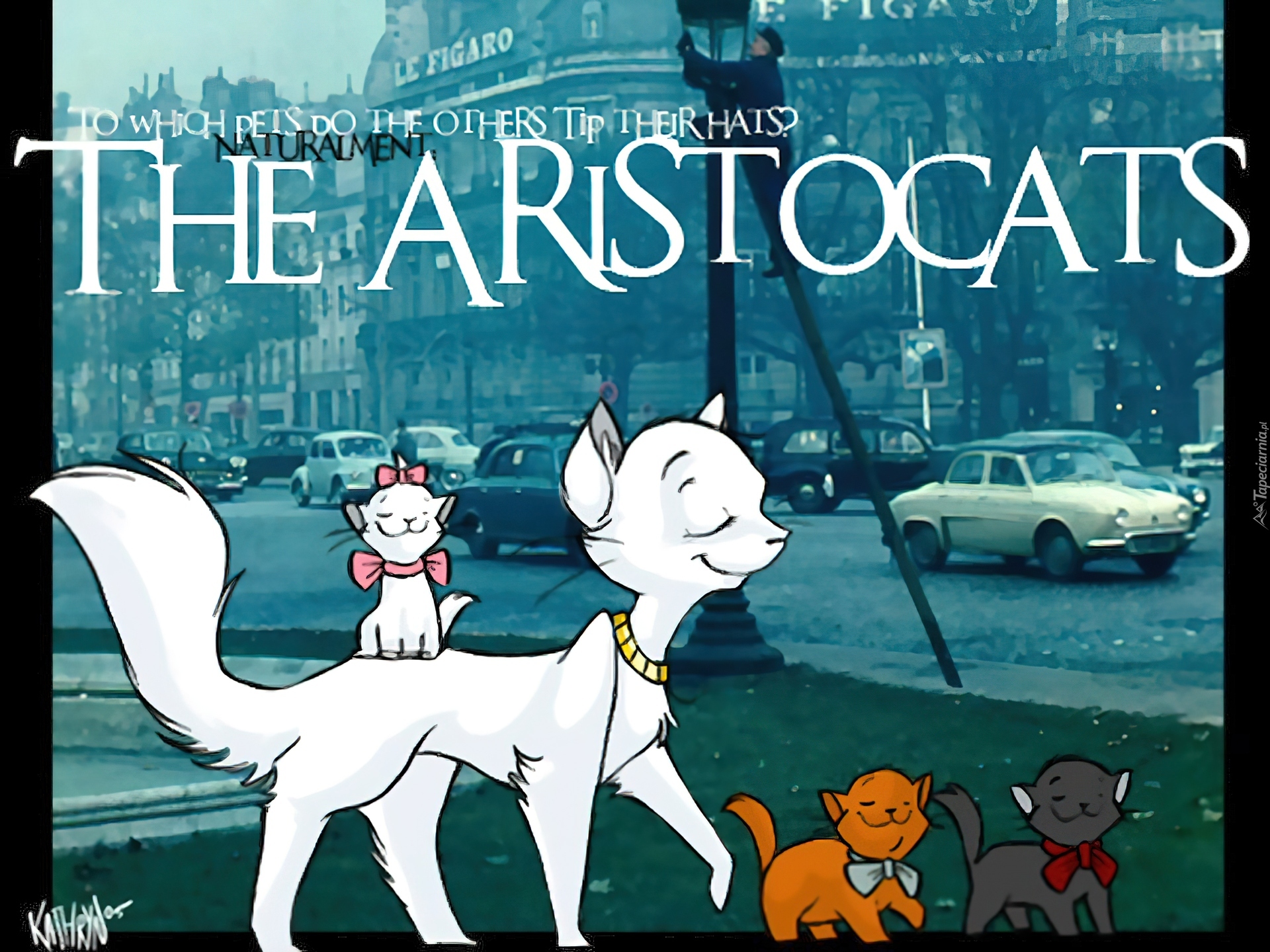 Film animowany, Aryskotraci, The Aristocats, koty, miasto