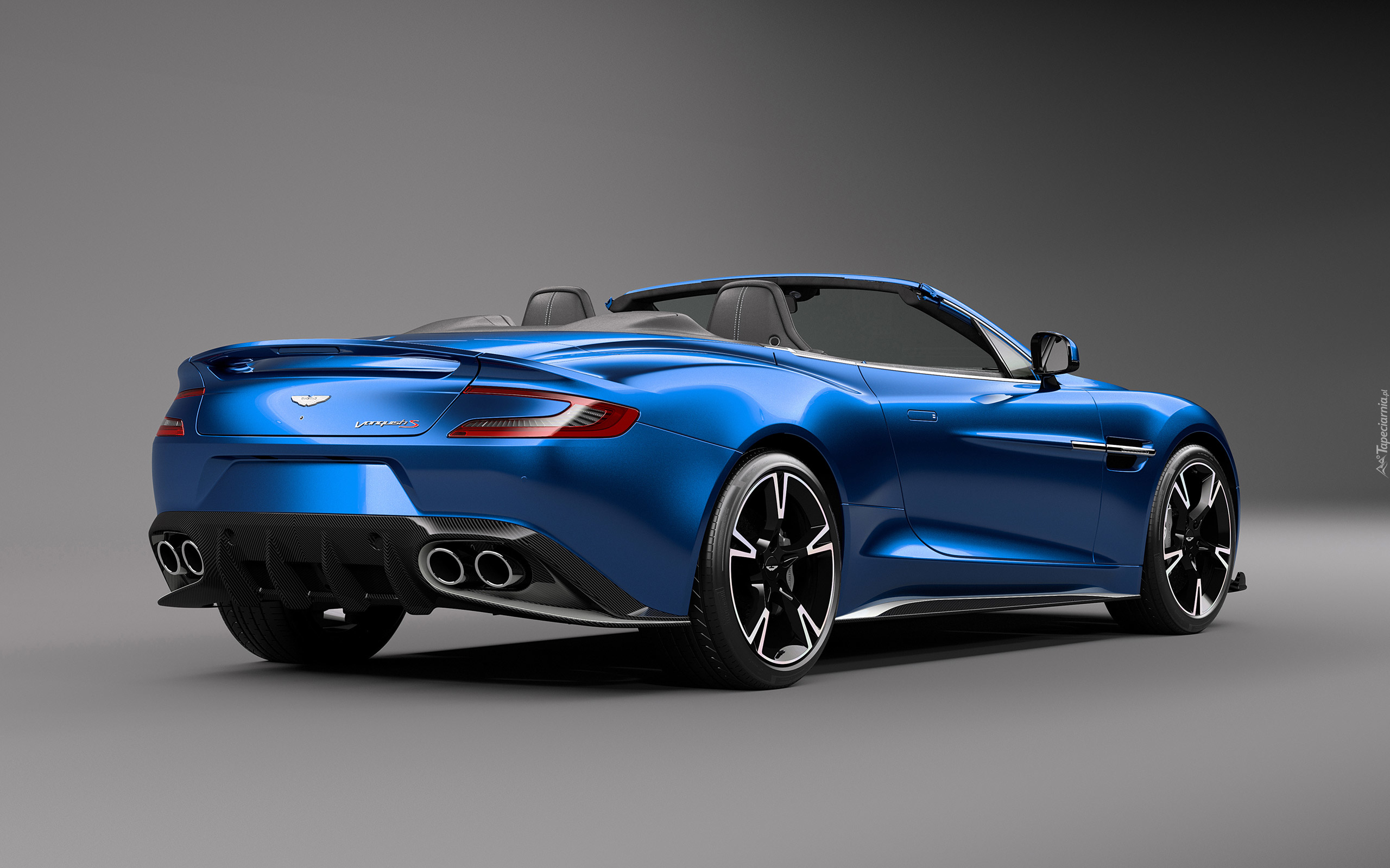 Niebieski, Aston Martin Vanquish S Volante, Cabrio, 2017