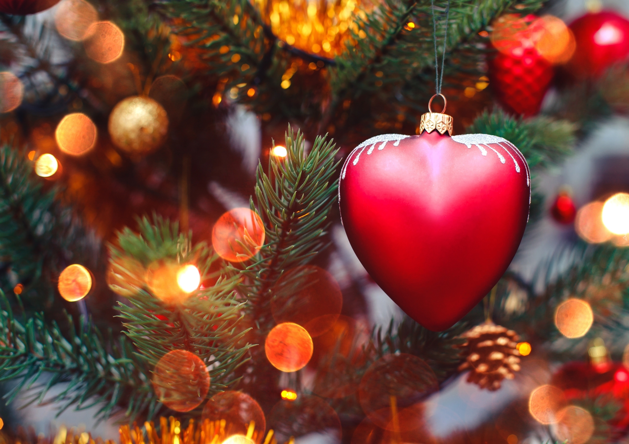 Bombka, Serce, Święta, Boże Narodzenie
