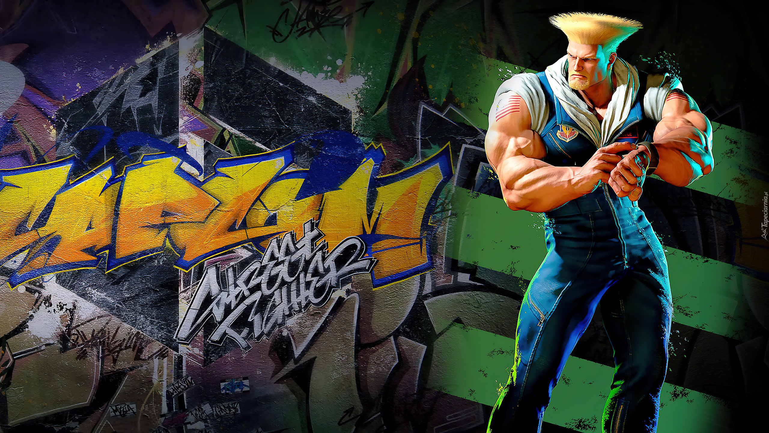 Gra, Street Fighter 6, Postać, Guile, Ściana, Graffiti
