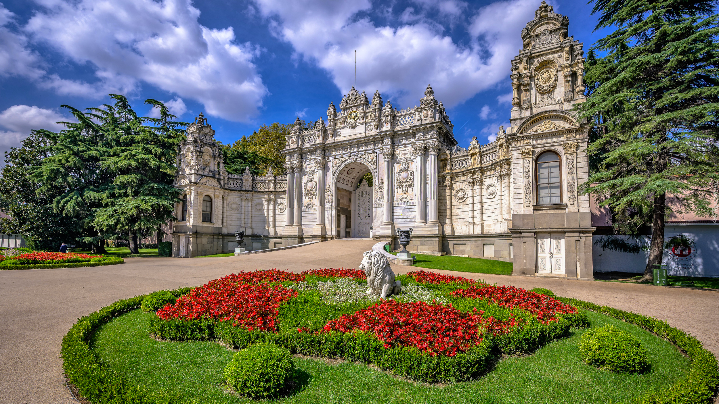 Pałac Dolmabahce, Klomb, Aleja, Stambuł, Turcja