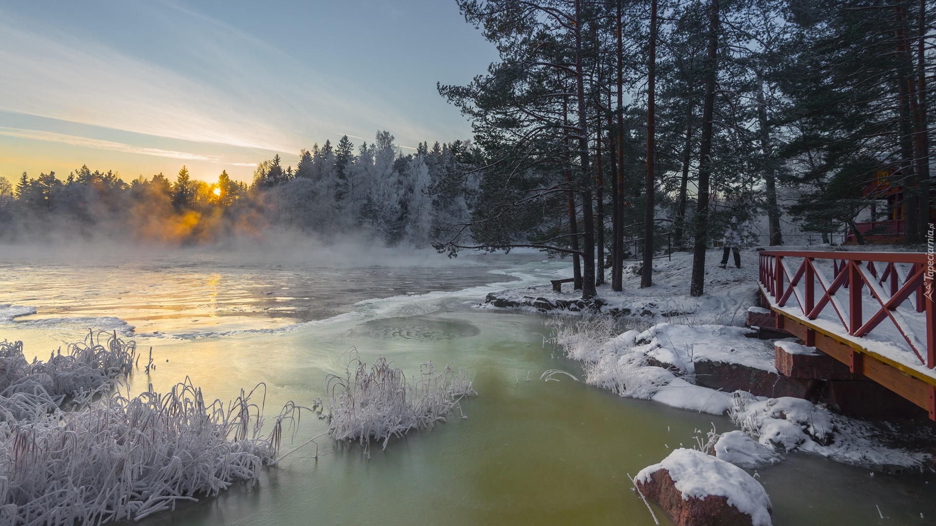 Финляндия Лангинкоски зима
