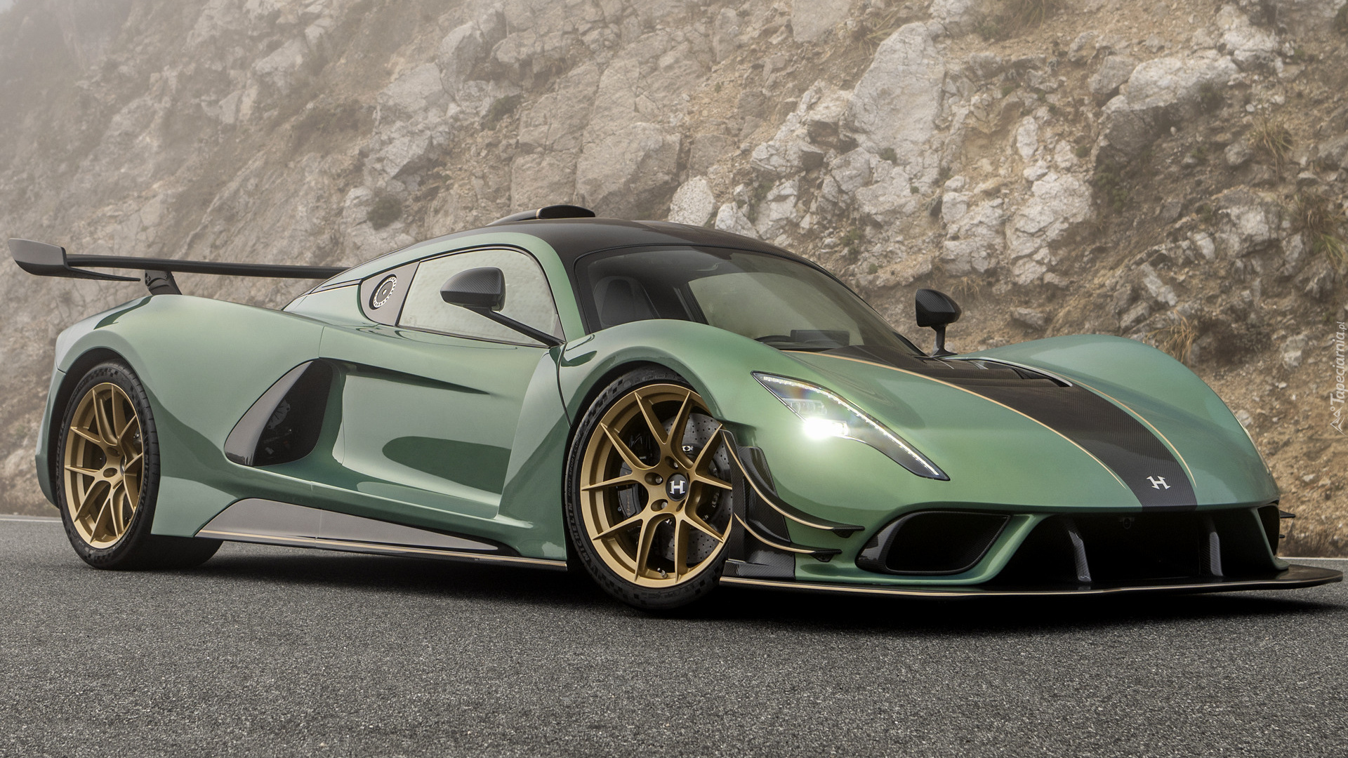 Zielony, Hennessey Venom F5, Stealth Series, Elemental Green