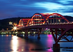 Rzeka, Most, Światła