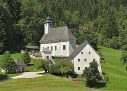 Kościółek, Trawa, Drzewa, Johnsbach, Austria