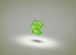 Apple, Logo, 3D, Zielone