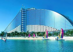 Dubaj, Lato, Żaglówki, Hotel Jumeirah Beach