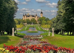 Zamek w Schwerinie, Schweriner Schloss, Niemcy, Meklemburgia-Pomorze Przednie, Schwerin, Ogród