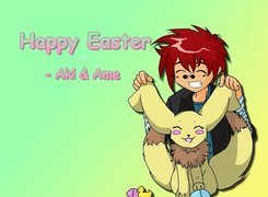 Wielkanoc,zajączek,Aki & Ame