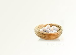 Wielkanoc,koszyk z jajeczkami