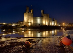 Zamek w Caernarfon, Castell Caernarfon, Walia, Wielka Brytania