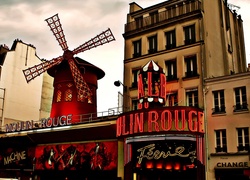 Paryż, Moulin Rouge, Kabaret, Wiatrak