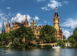 Zamek, Schwerin, Rzeka, Niemcy