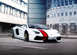 Lamborghini, Aventador, Parking, Wieżowce