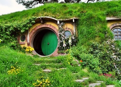 Domek Hobbit, Ogródek, Nowa Zelandia